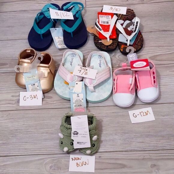 (18-0215)  🔥3/$20🔥  6 PAIRS KIDS / BABY'S SANDALS - Picture 4 of 10